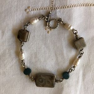 Petoskey, Leland Blue and Pearl bracelet